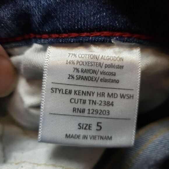 Carly Jean - Kenny jeans button fly high rise med wash. Size 5 crop - Picture 11 of 14